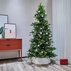 Christmas Tree Skirts & Collars>Kirklands Home Woven Rattan Tree Collar White