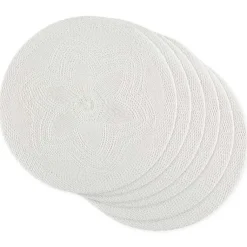 Kirklands Home Woven Round Placemats, Set of 6 White Online