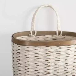 Kirklands Home Woven Wall Pocket White Best