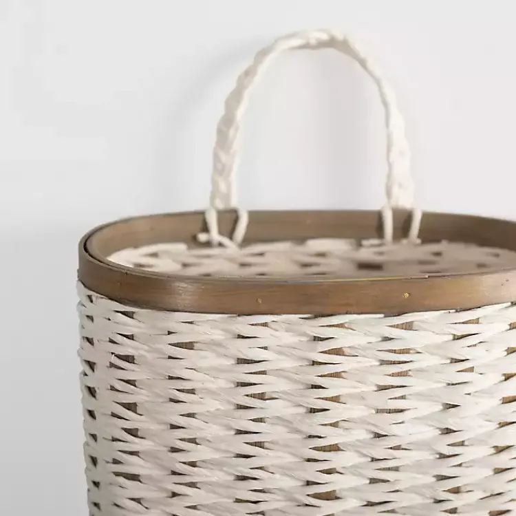 Kirklands Home Woven Wall Pocket White Best