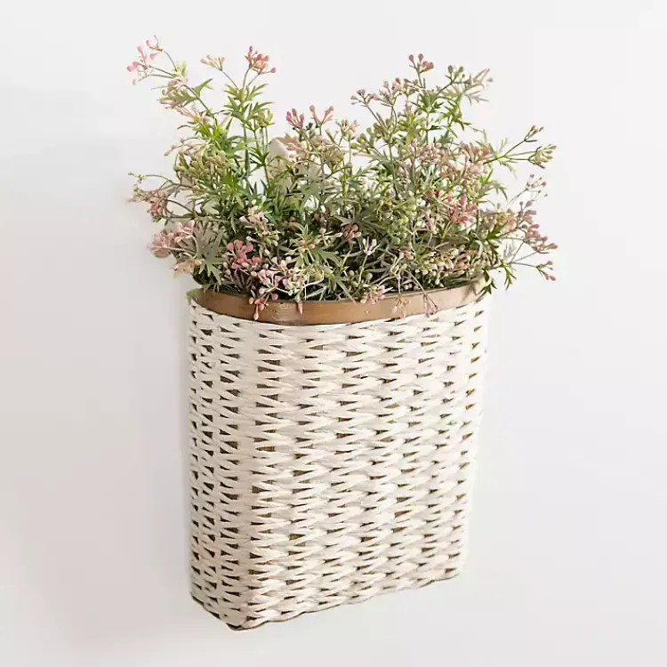 Kirklands Home Woven Wall Pocket White Best