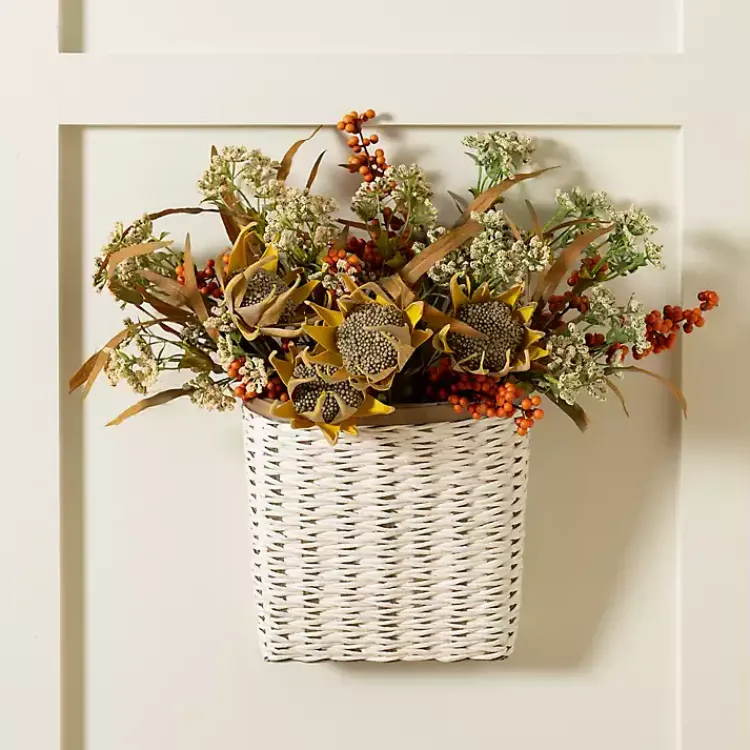 Kirklands Home Woven Wall Pocket White Best