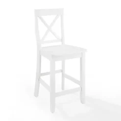 Kirklands Home X-Back Farmhouse Counter Stools, Set of 2 White Clearance