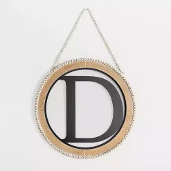 Kirklands Home Whitewash Bead Trim Monogram D Plaque Outlet