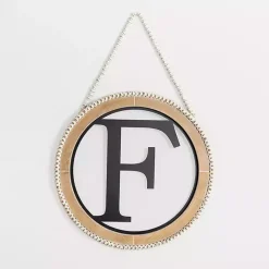 Kirklands Home Whitewash Bead Trim Monogram F Plaque Online