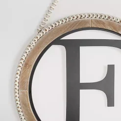 Kirklands Home Whitewash Bead Trim Monogram F Plaque Online