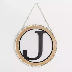 Kirklands Home Whitewash Bead Trim Monogram J Plaque Outlet