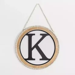 Kirklands Home Whitewash Bead Trim Monogram K Plaque Online