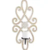 Sconces>Kirklands Home Whitewash Beaded Scroll Sconce