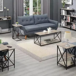 Kirklands Home Whitewash Tucson C-Table Brown Hot