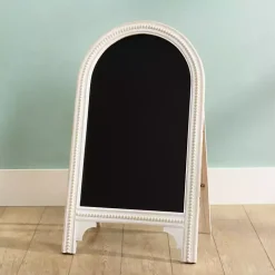 Memo & Chalkboards>Kirklands Home Whitewashed Beaded Chalkboard Easel
