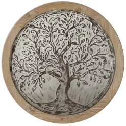 Kirklands Home Whitewashed Bronze Tree Framed Wall Plaque Sale