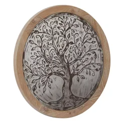 Kirklands Home Whitewashed Bronze Tree Framed Wall Plaque Sale