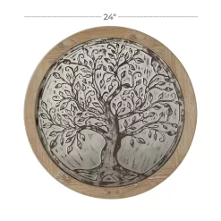 Kirklands Home Whitewashed Bronze Tree Framed Wall Plaque Sale