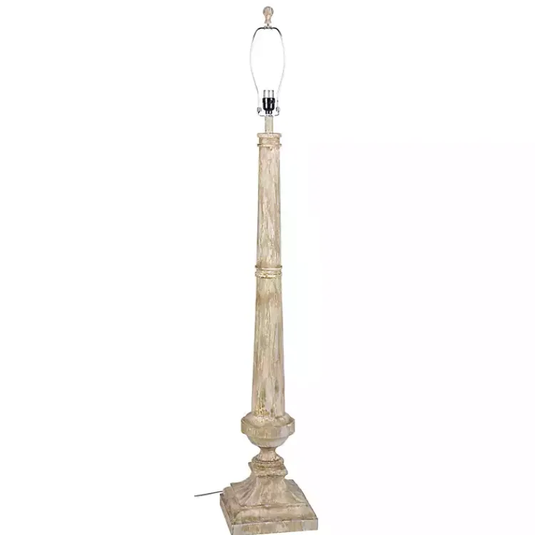 Kirklands Home Whitewashed Brown Resin Floor Lamp Tan Discount