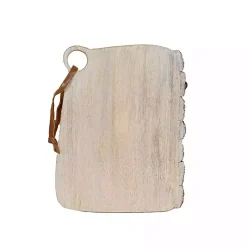 Kirklands Home Whitewashed Live Edge Wooden Cutting Board