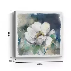 Kirklands Home Whitewashed Peony Canvas Art Print New