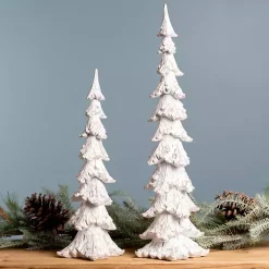 Christmas Decorations>Kirklands Home washed Pine Trees, Set of 2 White