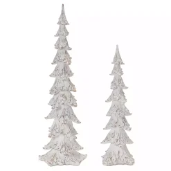 Christmas Decorations>Kirklands Home washed Pine Trees, Set of 2 White