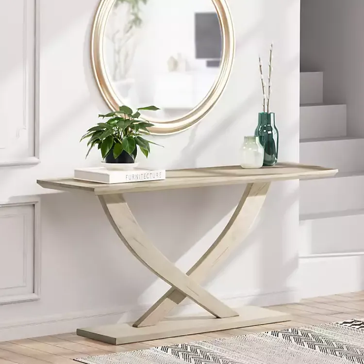 Kirklands Home washed Ramus Console Table White Online