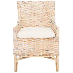 Kirklands Home washed Rattan Cristen Accent Chair White Online
