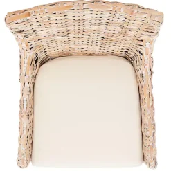 Kirklands Home washed Rattan Cristen Accent Chair White Online