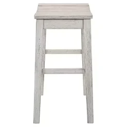 Kirklands Home washed Saddle Seat Counter Stools, Set of 2 White Sale