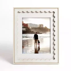 Picture Frames>Kirklands Home washed Scalloped Picture Frame White