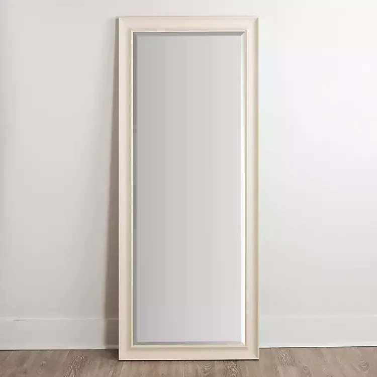 Kirklands Home Whitewashed Scoop Maggie Profile Mirror, 28x68 in. Sale