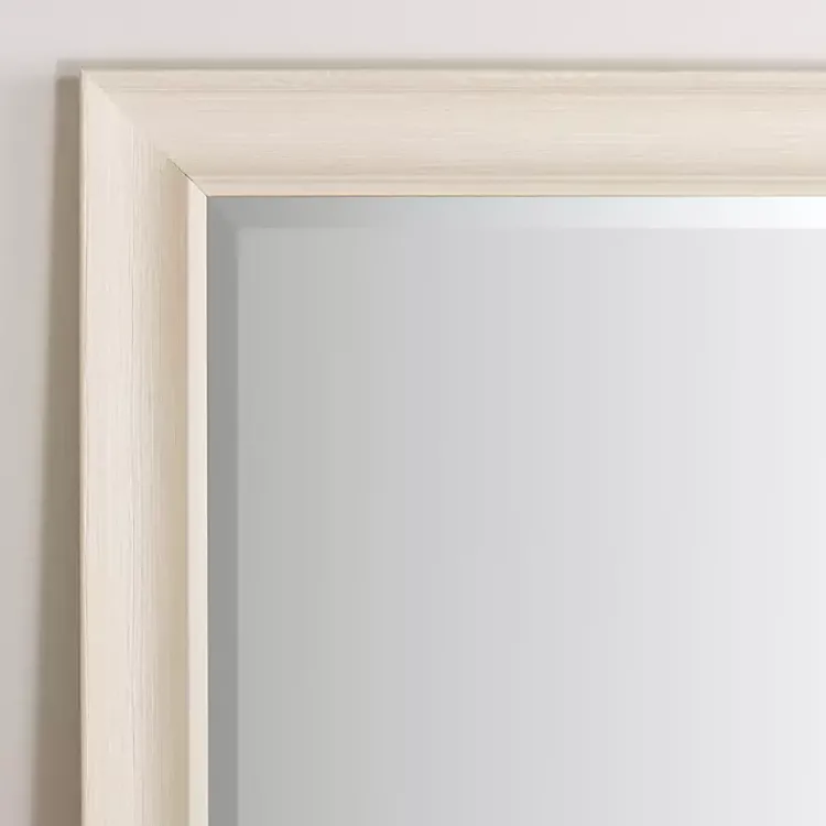 Kirklands Home Whitewashed Scoop Maggie Profile Mirror, 28x68 in. Sale