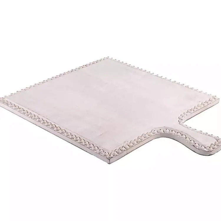 Kirklands Home washed Wood Beaded Edge Cutting Board, 14x18 White Outlet