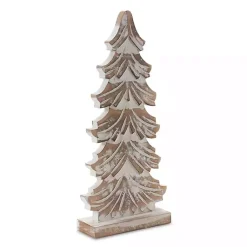 Christmas Decorations>Kirklands Home Whitewashed Wood Carved Pine Trees, Set of 3
