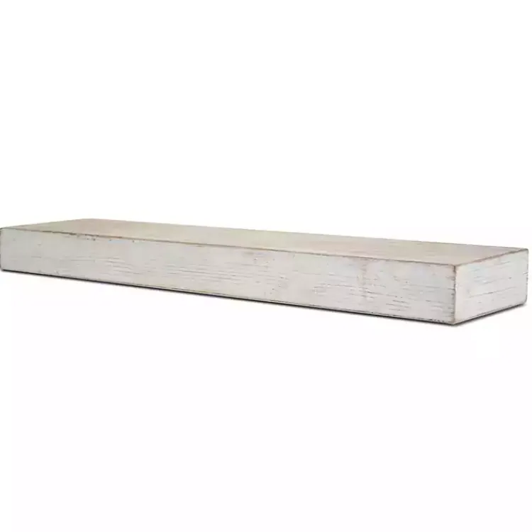 Kirklands Home Whitewashed Wood Floating Shelf, 36 in. Outlet
