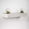 Kirklands Home Whitewashed Wood Floating Shelf, 24 in. Discount