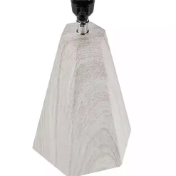 Kirklands Home washed Wood Flynn Table Lamp White
