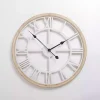 Kirklands Home Whitewashed Wood Open Face Wall Clock Outlet
