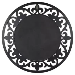 Kirklands Home washed Wood Round Shavali Mirror White Best