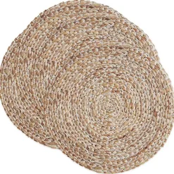 Kirklands Home Whitewashed Woven Rattan Placemats, Set of 4 Discount