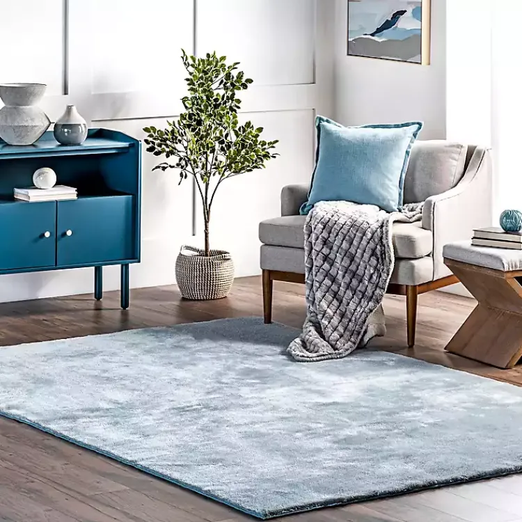 Kirklands Home Whitlow Shag Washable Area Rug, 8x10 Blue Online