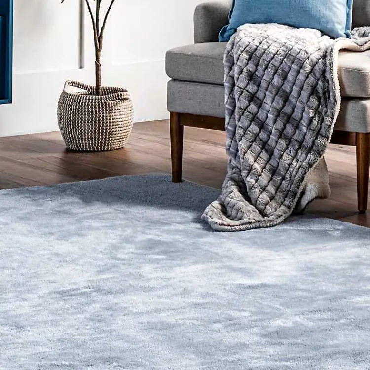 Kirklands Home Whitlow Shag Washable Area Rug, 8x10 Blue Online