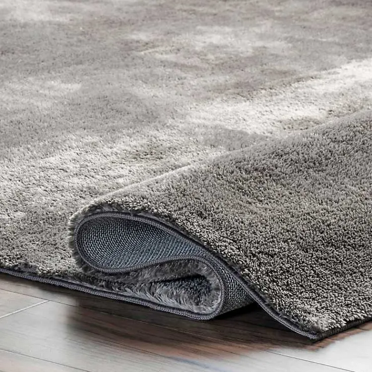 Kirklands Home Whitlow Charcoal Shag Washable Area Rug, 8x10 Gray Outlet