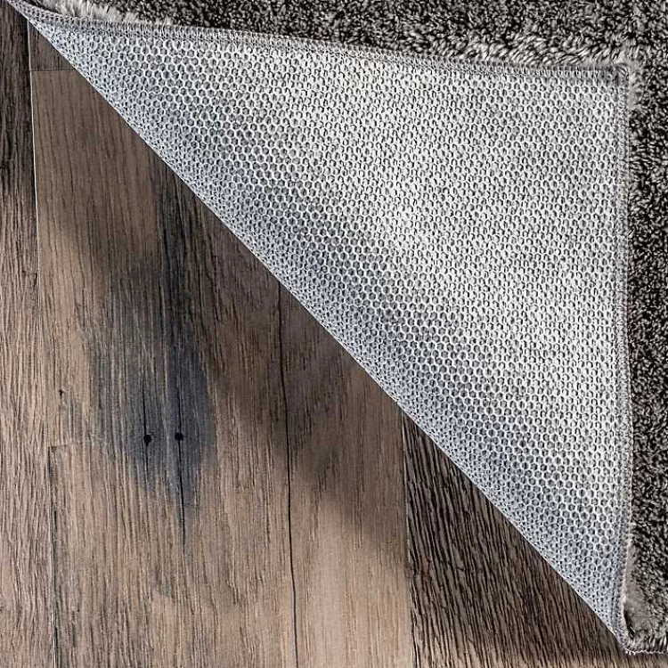 Kirklands Home Whitlow Charcoal Shag Washable Area Rug, 8x10 Gray Outlet