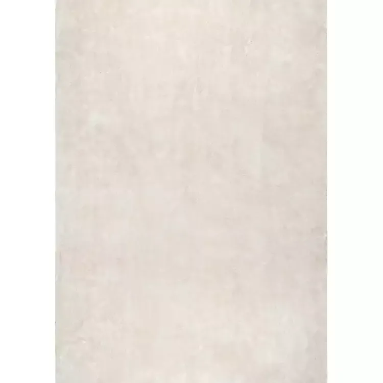 Kirklands Home Whitlow Cream Shag Washable Area Rug, 5x8 Ivory Best
