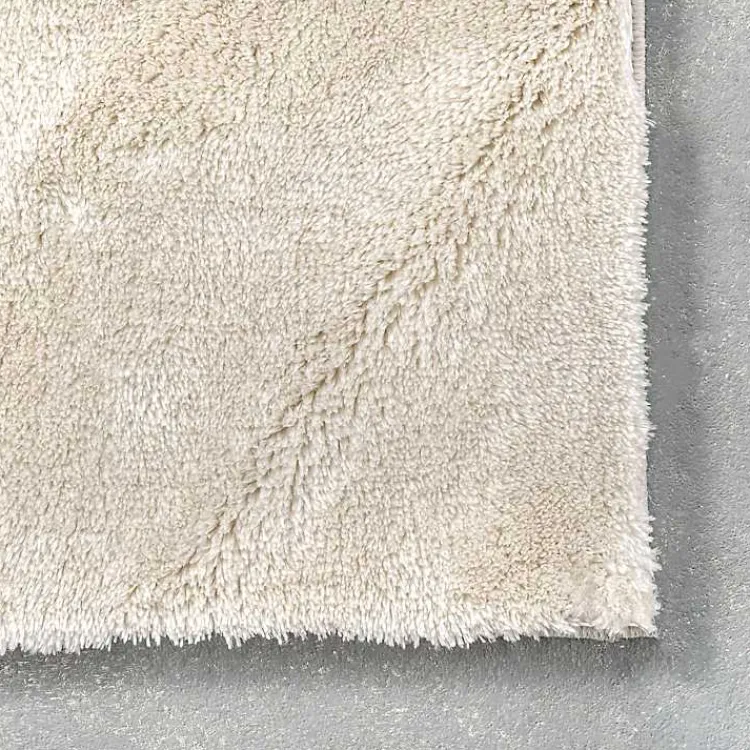 Kirklands Home Whitlow Cream Shag Washable Area Rug, 5x8 Ivory Best