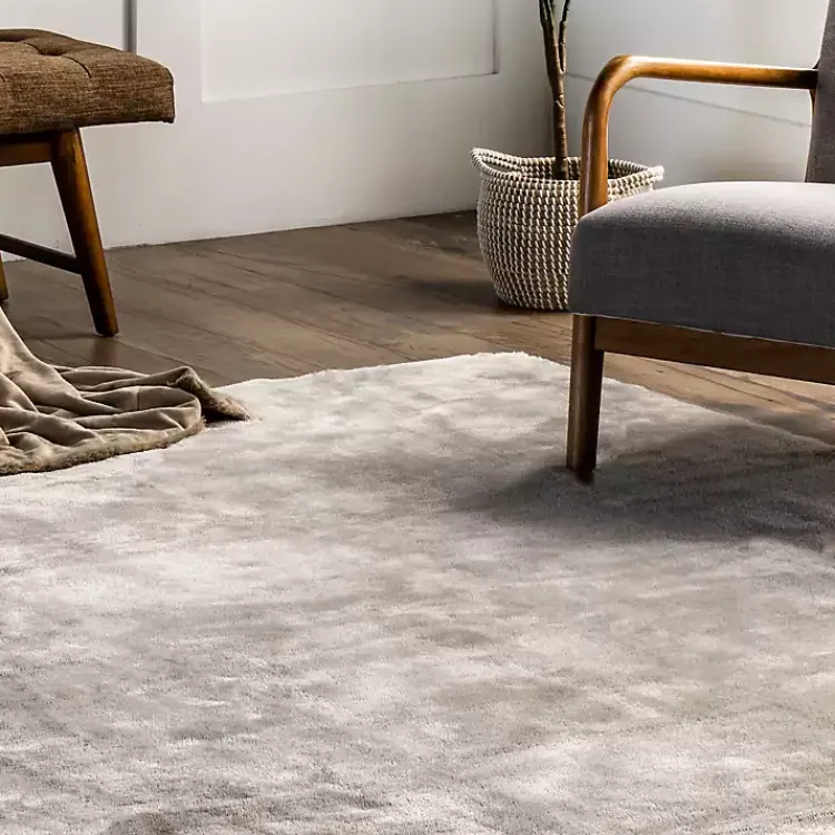 Kirklands Home Whitlow Shag Washable Area Rug, 6x9 Gray Sale