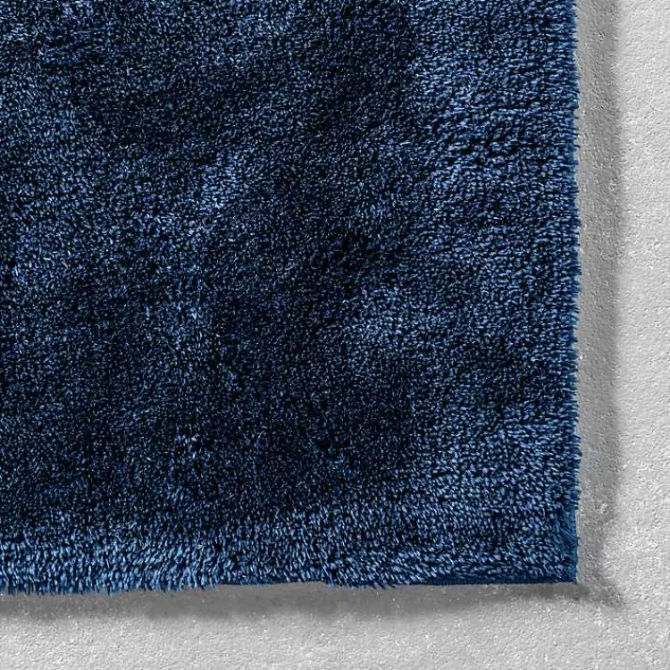 Kirklands Home Whitlow Navy Shag Washable Area Rug, 8x10 Blue Outlet