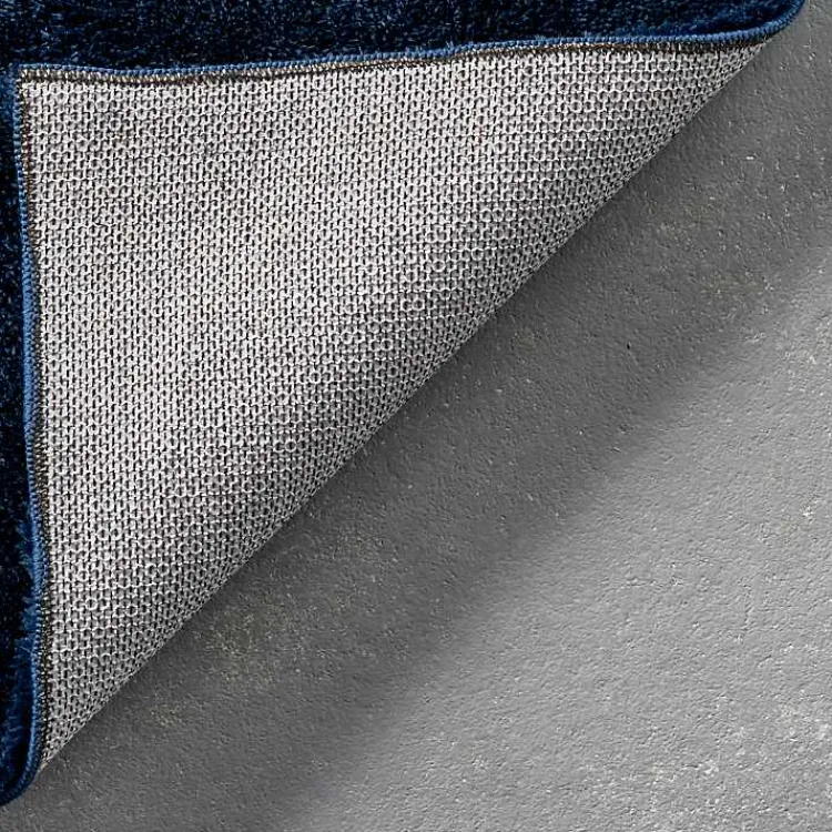Kirklands Home Whitlow Navy Shag Washable Area Rug, 8x10 Blue Outlet