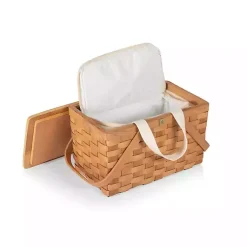 Kirklands Home Wicker Picnic Basket with Removable Cooler New