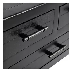 Kirklands Home Wilbert 3-Drawer Console Table Black Discount