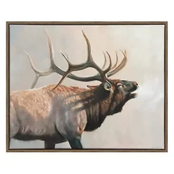 Kirklands Home Wild Elk Framed Canvas Art Print Outlet